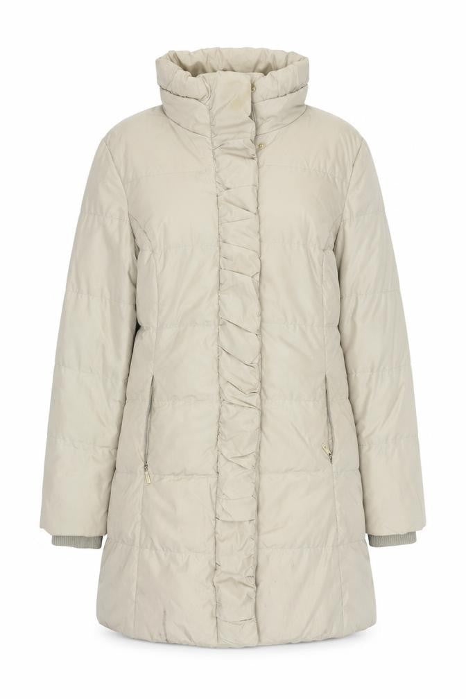 Womens UK Size L Ellen Tracy Beige Quilted Coat