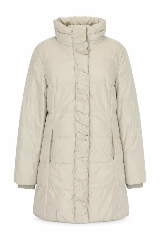 Womens UK Size L Ellen Tracy Beige Quilted Coat