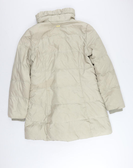 Womens UK Size L Ellen Tracy Beige Quilted Coat