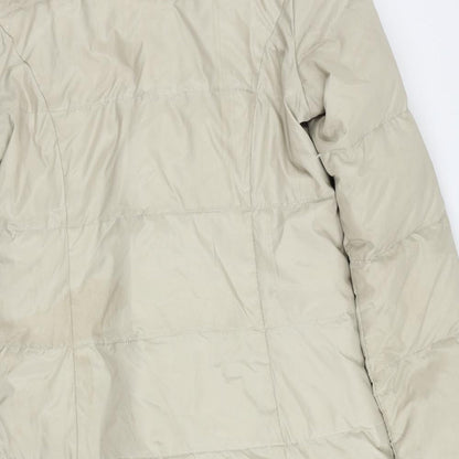 Womens UK Size L Ellen Tracy Beige Quilted Coat