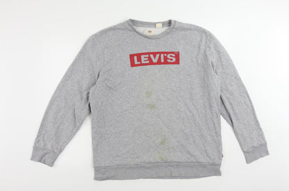 Mens UK Size L Levi's Grey Pullover Sweatshirt
