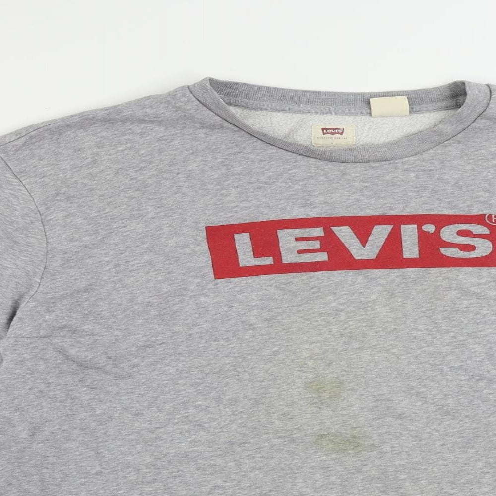 Mens UK Size L Levi's Grey Pullover Sweatshirt