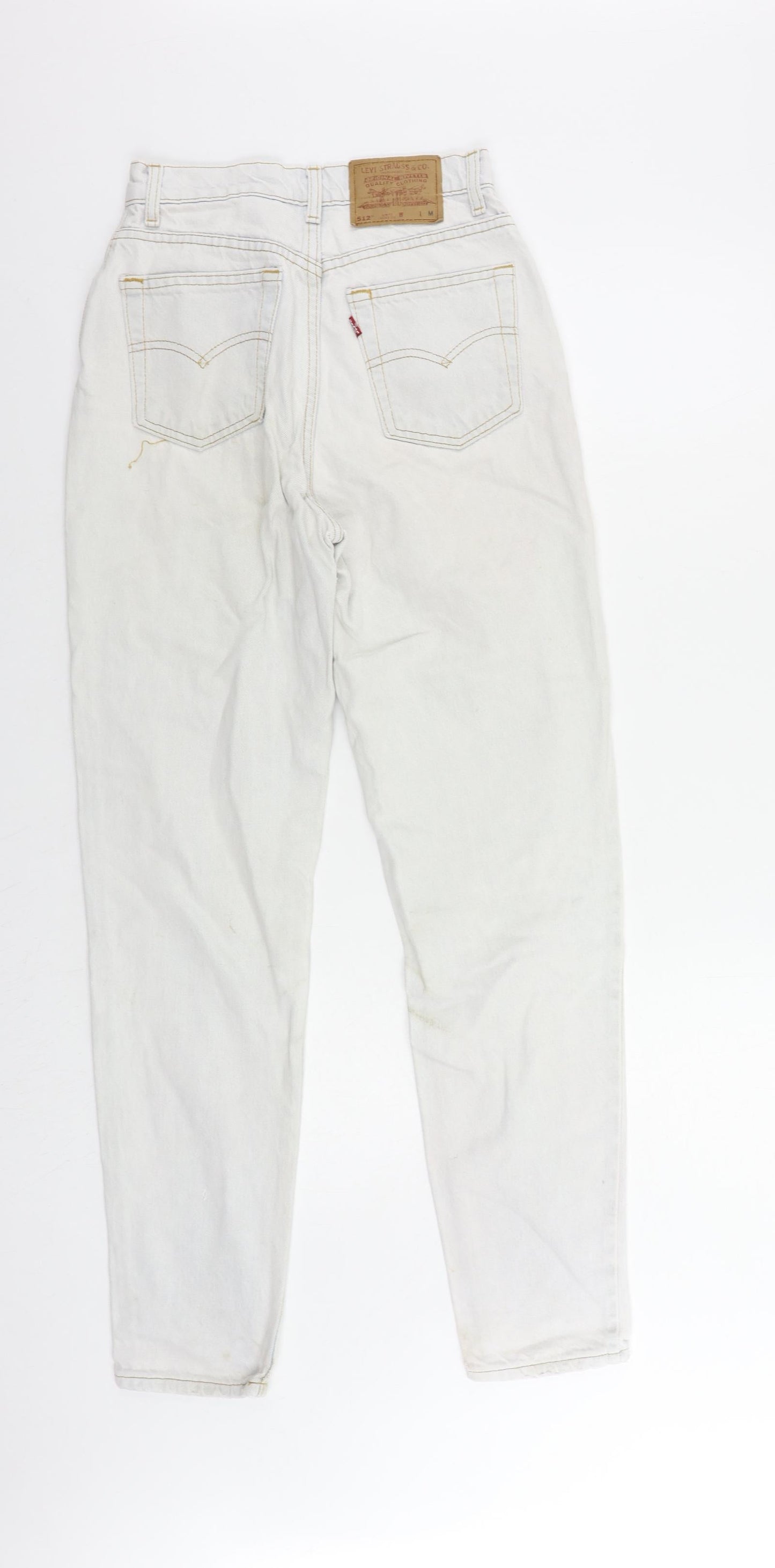 Levi's Womens Blue Cotton Straight Jeans Size 26 in L31 in Regular Zip - Vintage