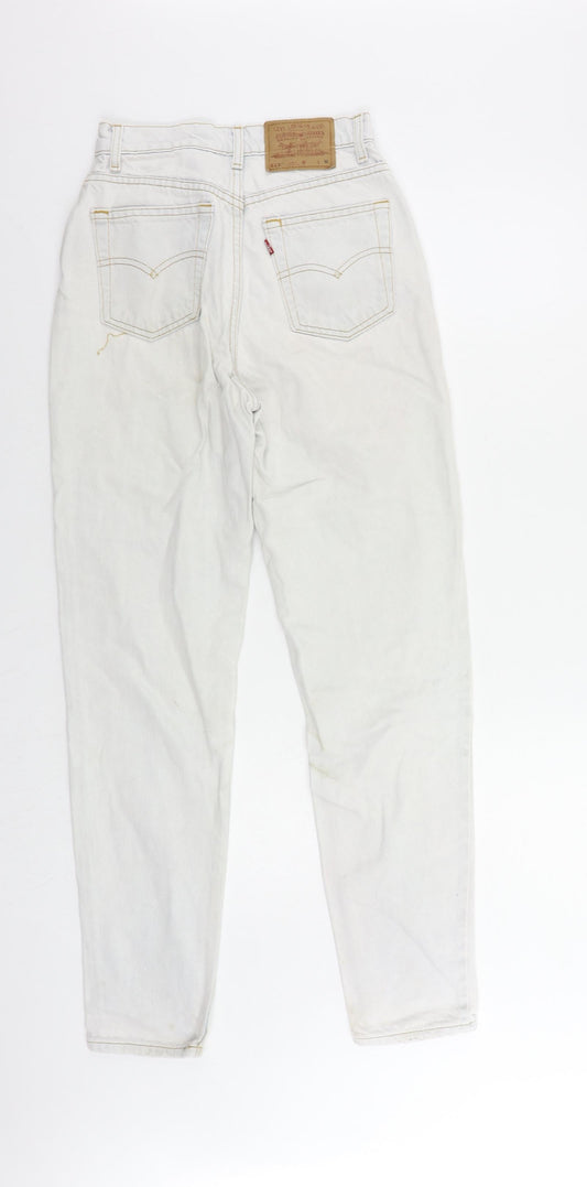 Levi's Womens Blue Cotton Straight Jeans Size 26 in L31 in Regular Zip - Vintage