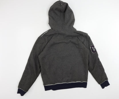 Mens UK Size S Lee Cooper Grey Full Zip Hoodie