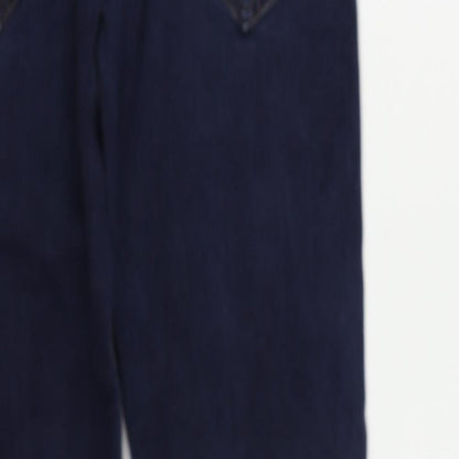 CR7 Cristiano Ronaldo Mens Blue Cotton Straight Jeans Size 32 in L31 in Regular Button