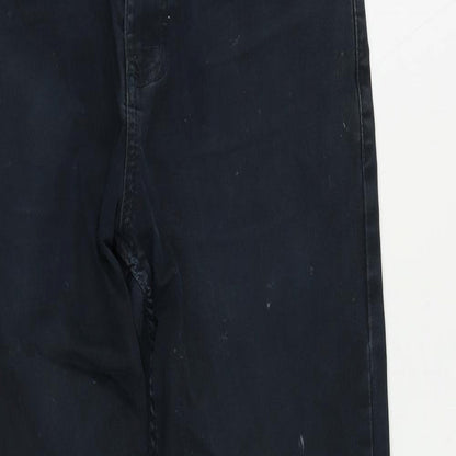 Denim & Co. Mens Blue Cotton Straight Jeans Size 30 in L30 in Slim Zip