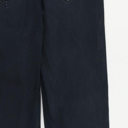 Denim & Co. Mens Blue Cotton Straight Jeans Size 30 in L30 in Slim Zip