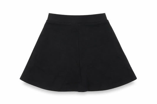 Marks and Spencer Girls Black Cotton A-Line Skirt Size 5-6 Years Regular Pull On