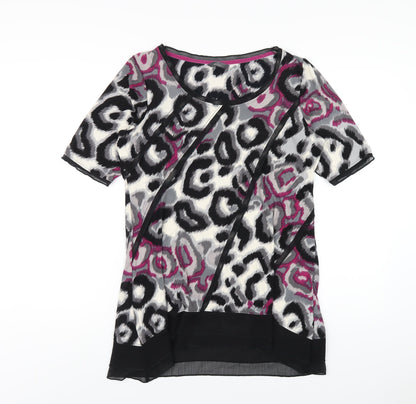 Womens UK Size 14 Per Una Multicoloured Basic T-Shirt