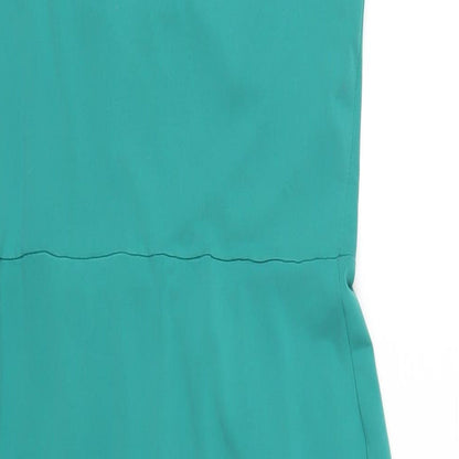 Julian MacDonald Womens Green Polyester Bodycon Size 12 Collared Pullover