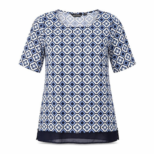 Womens UK Size S Nina Leonard Blue Basic T-Shirt