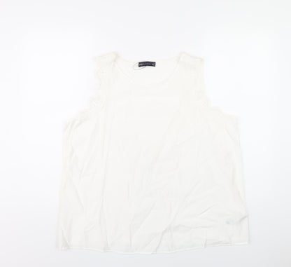 Womens UK Size 20 Marks and Spencer White Basic Tank