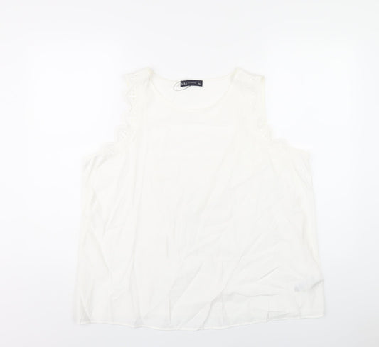 Womens UK Size 20 Marks and Spencer White Basic Tank