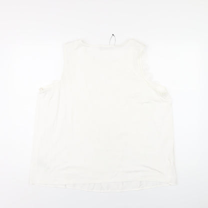 Womens UK Size 20 Marks and Spencer White Basic Tank