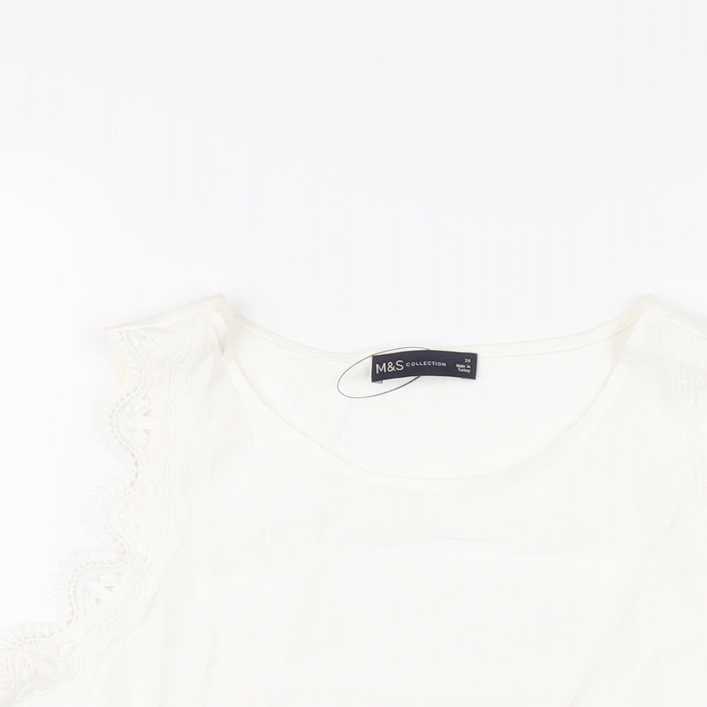 Womens UK Size 20 Marks and Spencer White Basic Tank