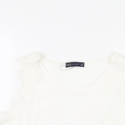 Womens UK Size 20 Marks and Spencer White Basic Tank