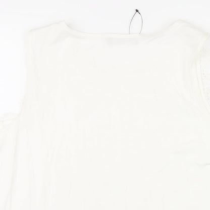 Womens UK Size 20 Marks and Spencer White Basic Tank