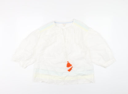 Womens UK Size 8 Per Una White Basic T-Shirt