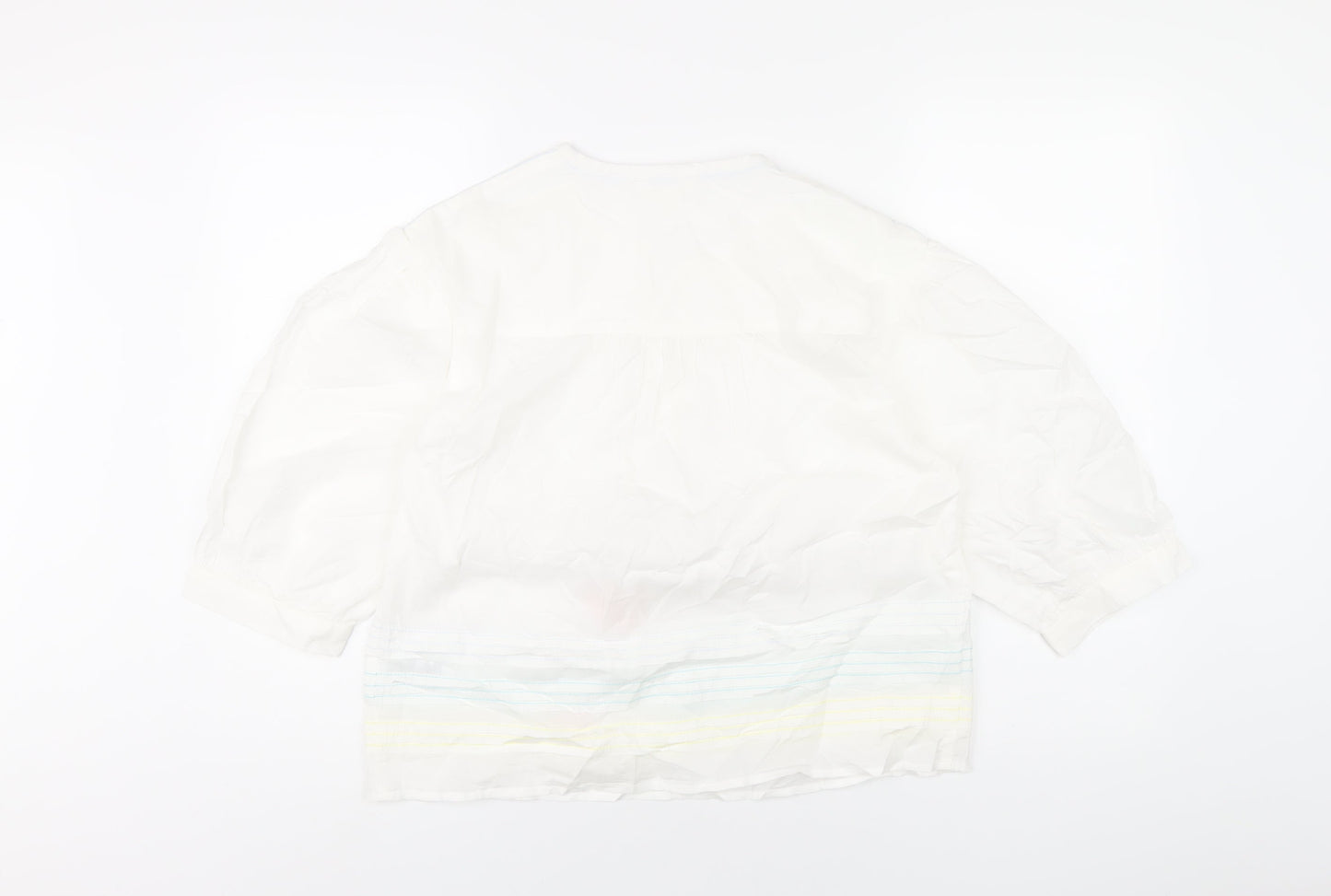 Womens UK Size 8 Per Una White Basic T-Shirt