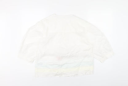 Womens UK Size 8 Per Una White Basic T-Shirt