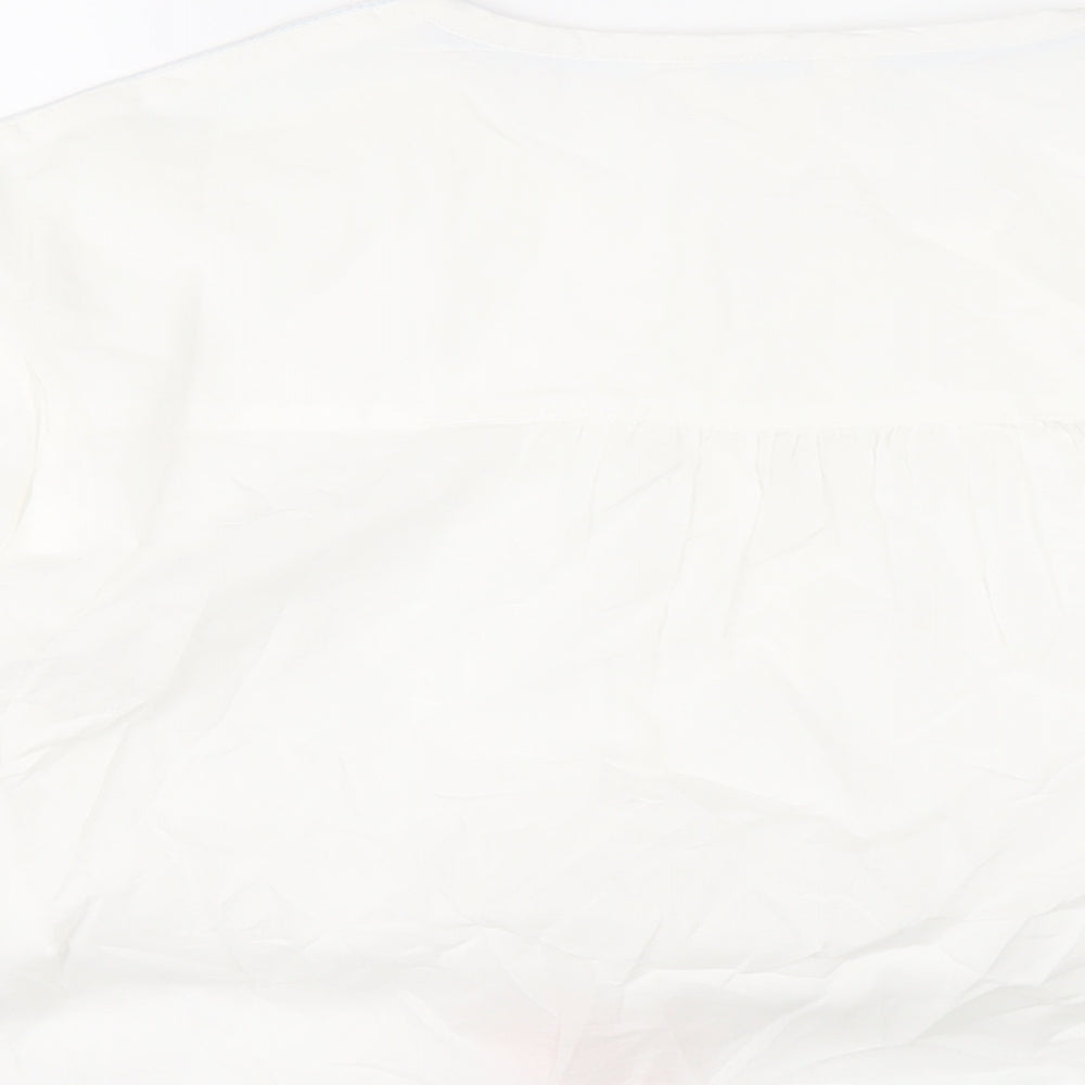 Womens UK Size 8 Per Una White Basic T-Shirt