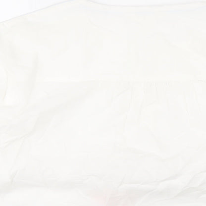 Womens UK Size 8 Per Una White Basic T-Shirt