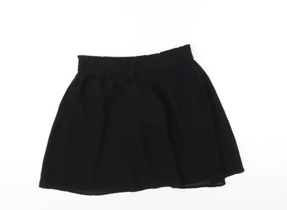 Only Womens Black Polyester A-Line Skirt Size 10