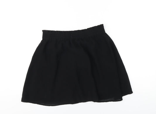 Only Womens Black Polyester A-Line Skirt Size 10