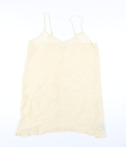 Marks and Spencer Womens Ivory Viscose Slip Dress Size 12 V-Neck Pullover