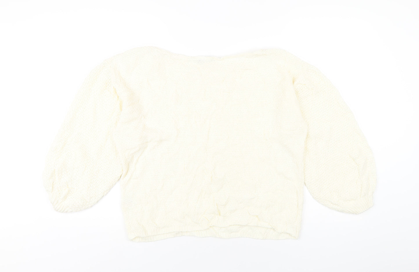 Womens UK Size S Nasty Gal Ivory Pullover Jumper