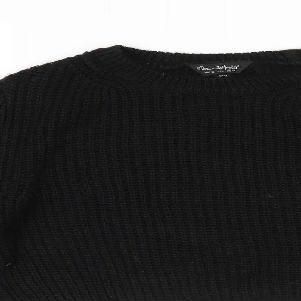 Womens UK Size 10 Miss Selfridge Black Pullover Jumper
