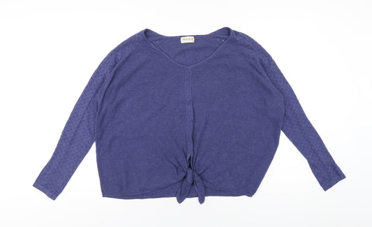 Womens UK Size 12 Marks and Spencer Blue Pullover Jumper