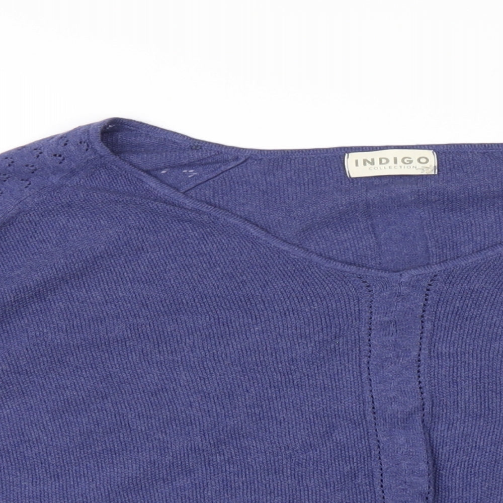 Womens UK Size 12 Marks and Spencer Blue Pullover Jumper