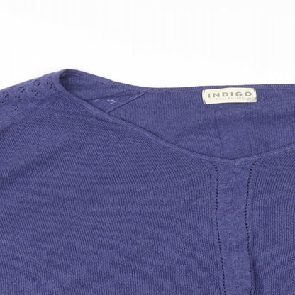 Womens UK Size 12 Marks and Spencer Blue Pullover Jumper
