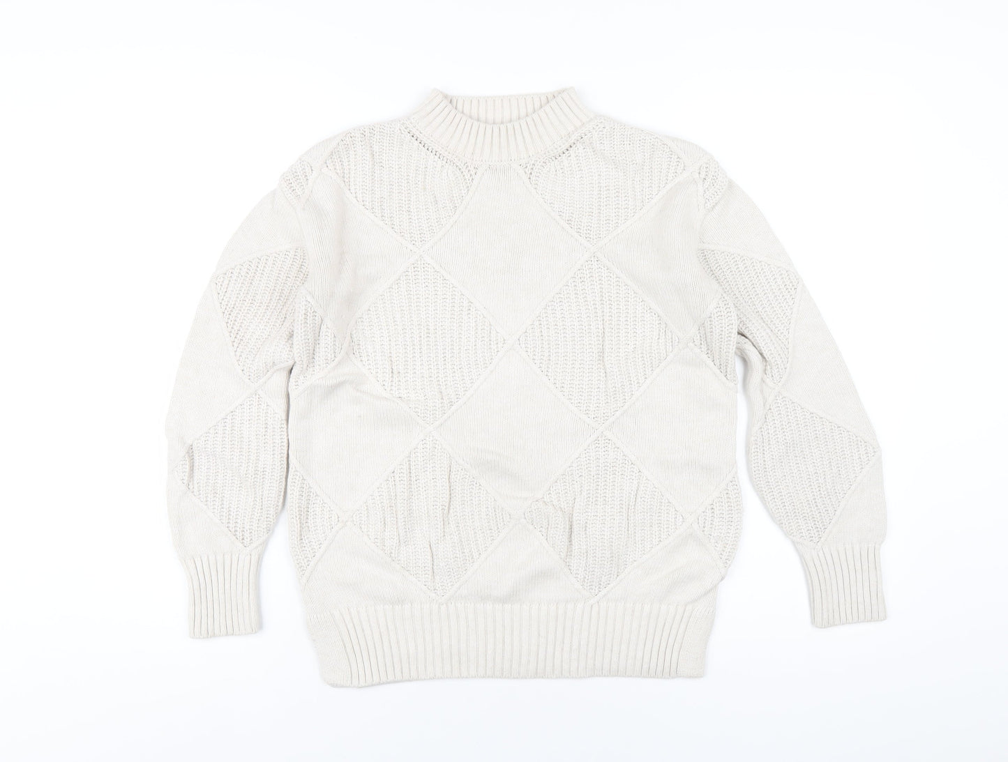 Womens UK Size XS Marks and Spencer Beige Pullover Jumper