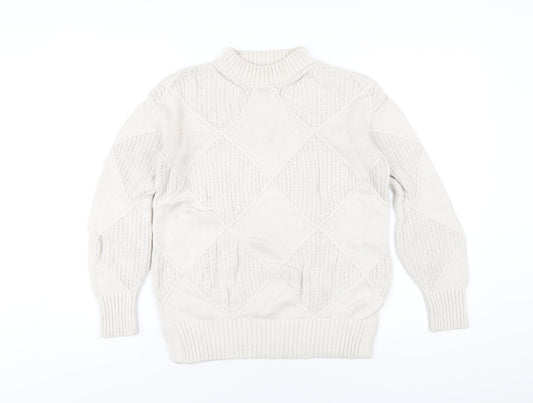 Womens UK Size XS Marks and Spencer Beige Pullover Jumper
