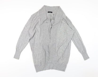 Autograph Womens Grey V-Neck Viscose Cardigan Jumper Size M