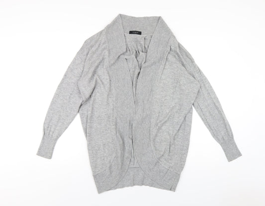 Autograph Womens Grey V-Neck Viscose Cardigan Jumper Size M