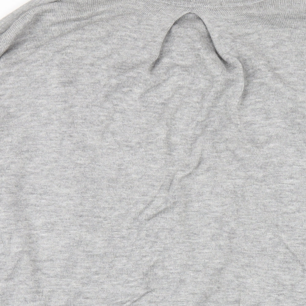 Autograph Womens Grey V-Neck Viscose Cardigan Jumper Size M