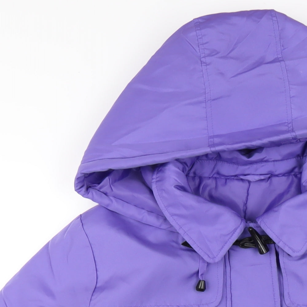 Womens UK Size 12 Being Casual Purple Rain Coat