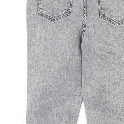 PEP&CO Womens Grey Cotton Skinny Jeans Size 10 L27 in Regular Zip