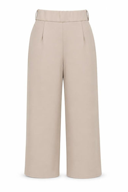 Boohoo Womens Beige Polyester Trousers Size 10 L22 in Regular
