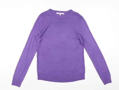 Womens UK Size M Vida Vi Purple Pullover Jumper