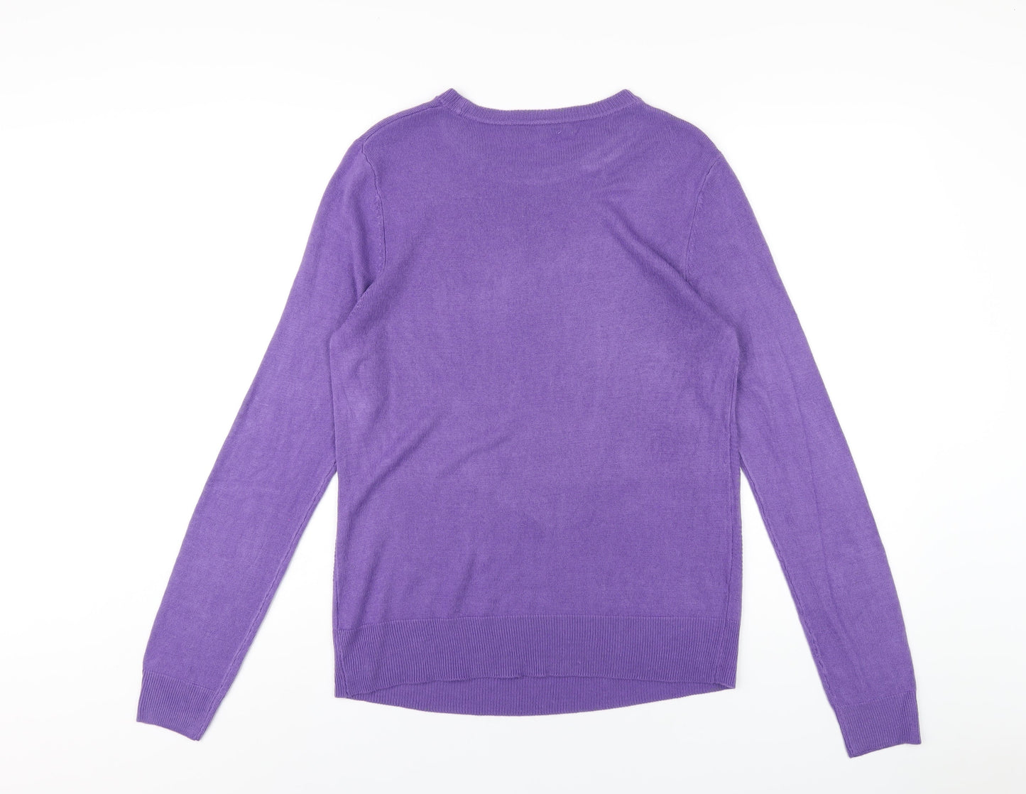 Womens UK Size M Vida Vi Purple Pullover Jumper