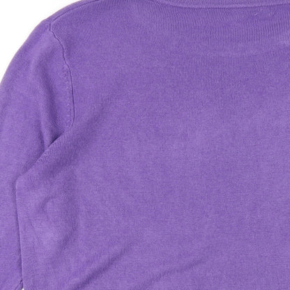 Womens UK Size M Vida Vi Purple Pullover Jumper