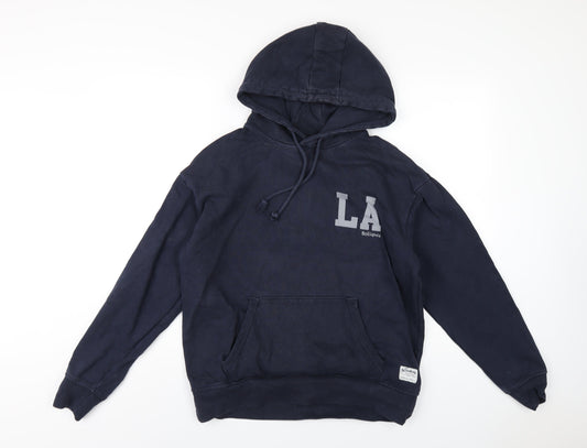 The Stronghold Mens Blue Cotton Pullover Hoodie Size M