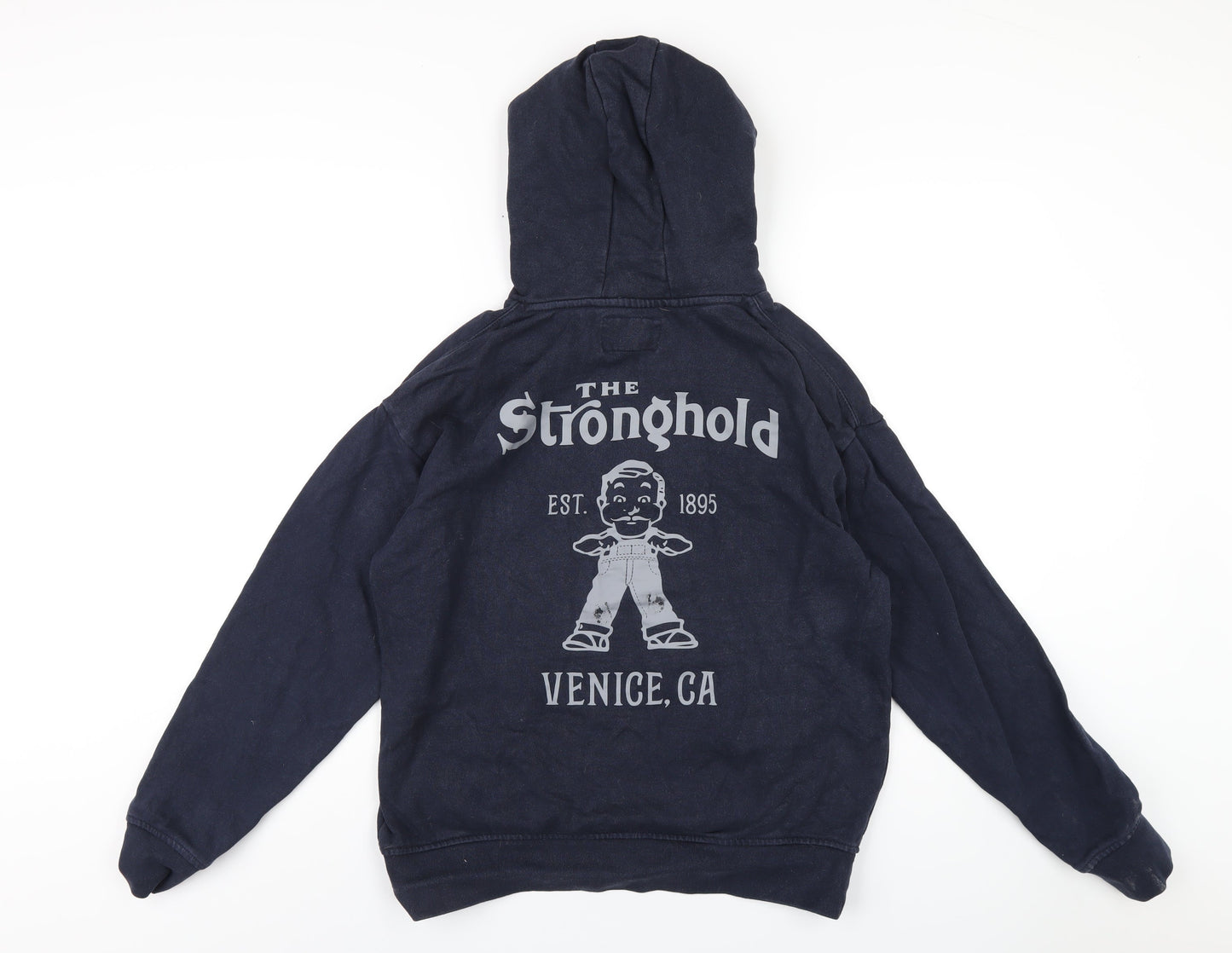 The Stronghold Mens Blue Cotton Pullover Hoodie Size M