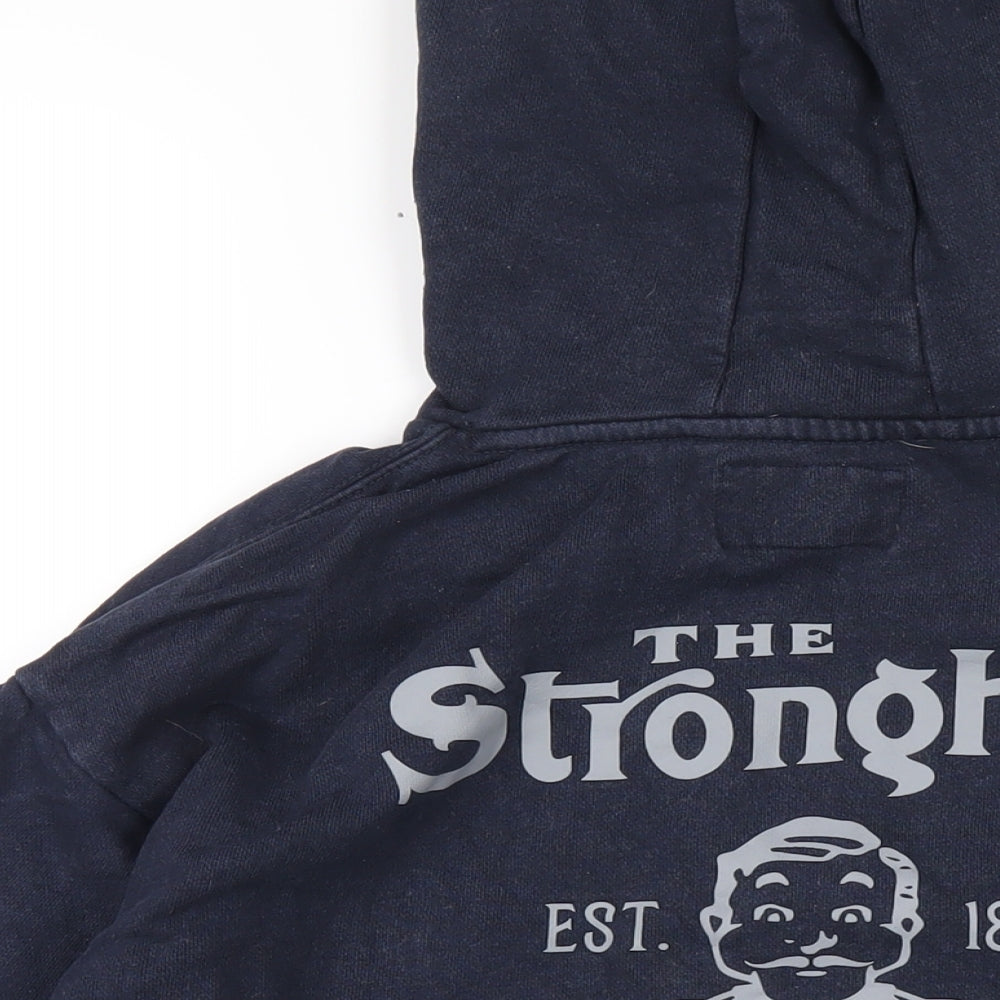 The Stronghold Mens Blue Cotton Pullover Hoodie Size M