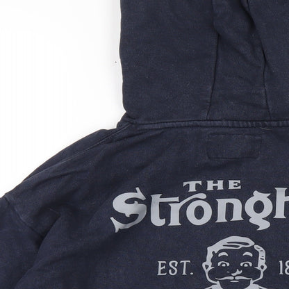 The Stronghold Mens Blue Cotton Pullover Hoodie Size M